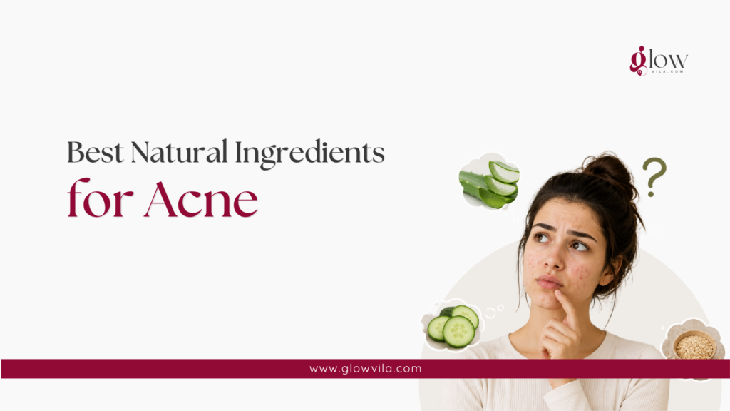 Aloe vera, cucumber, and oatmeal ingredients representing the best natural ingredients for acne